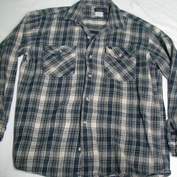 Vintage Codet Flannel Button-Down Shirt - Picture 1 of 6